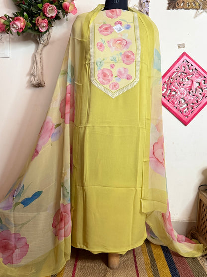 Georgette Patch Work Full Suit