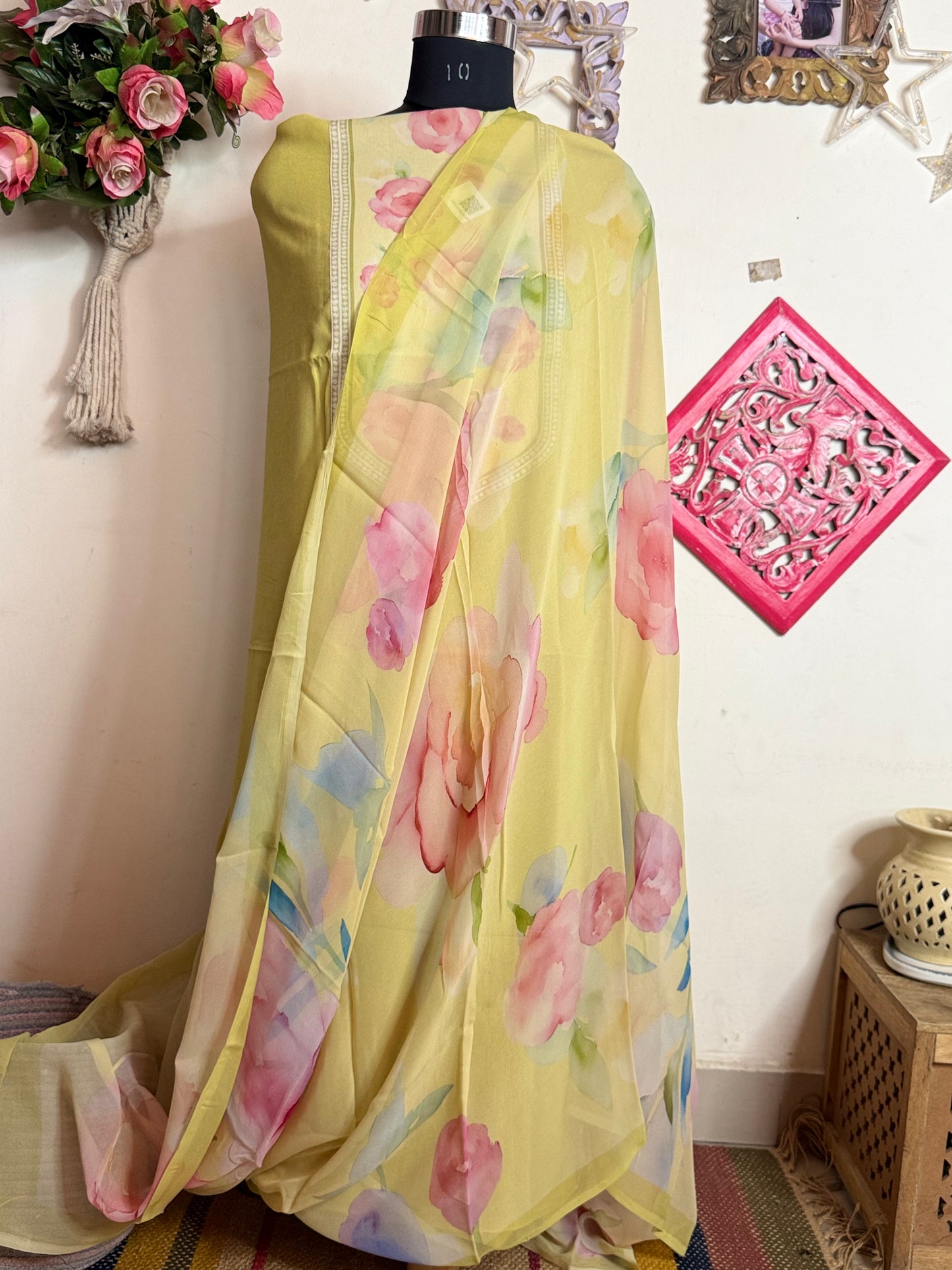 Georgette Patch Work Full Suit