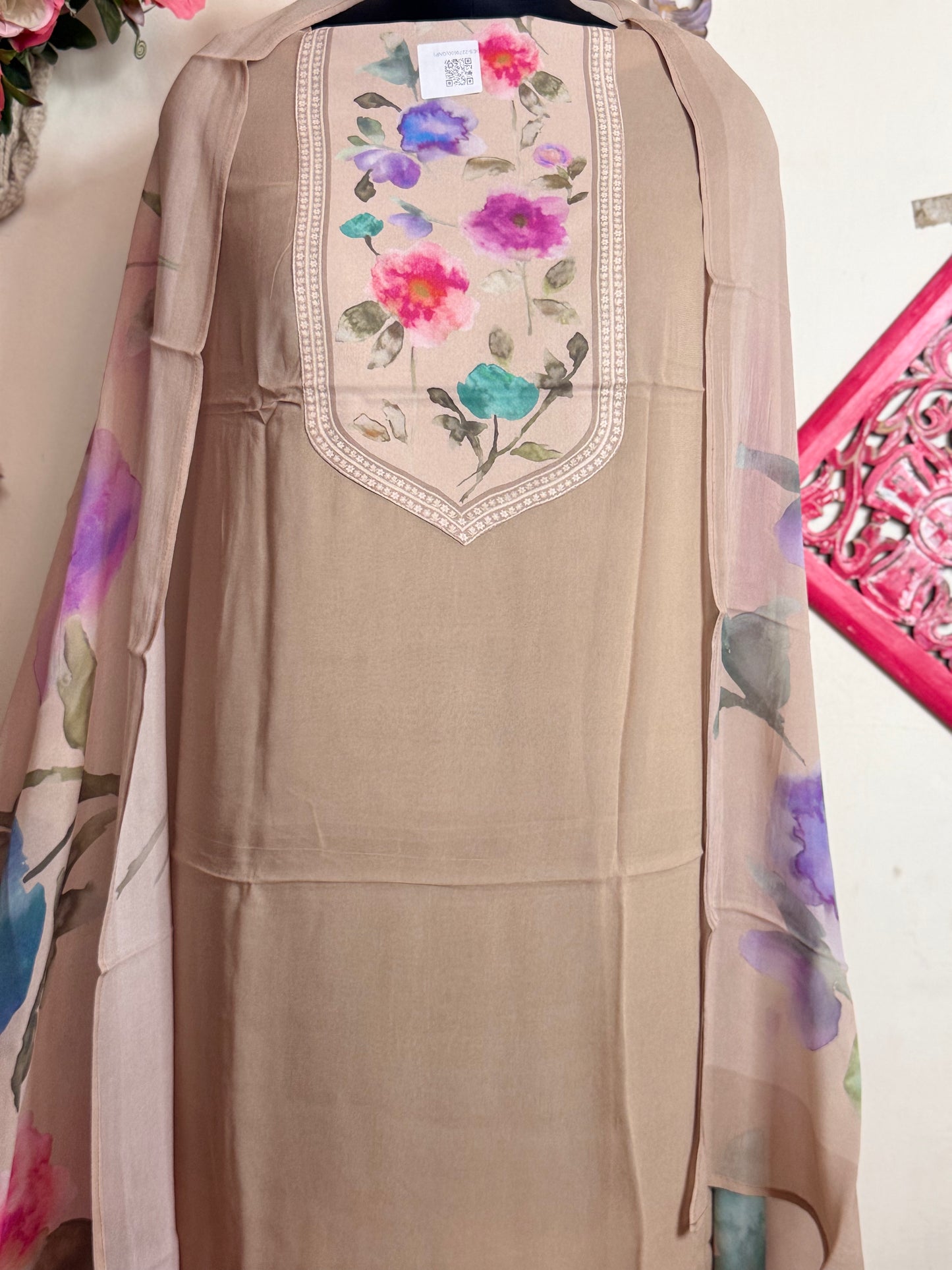 Georgette Patch Work Full Suit