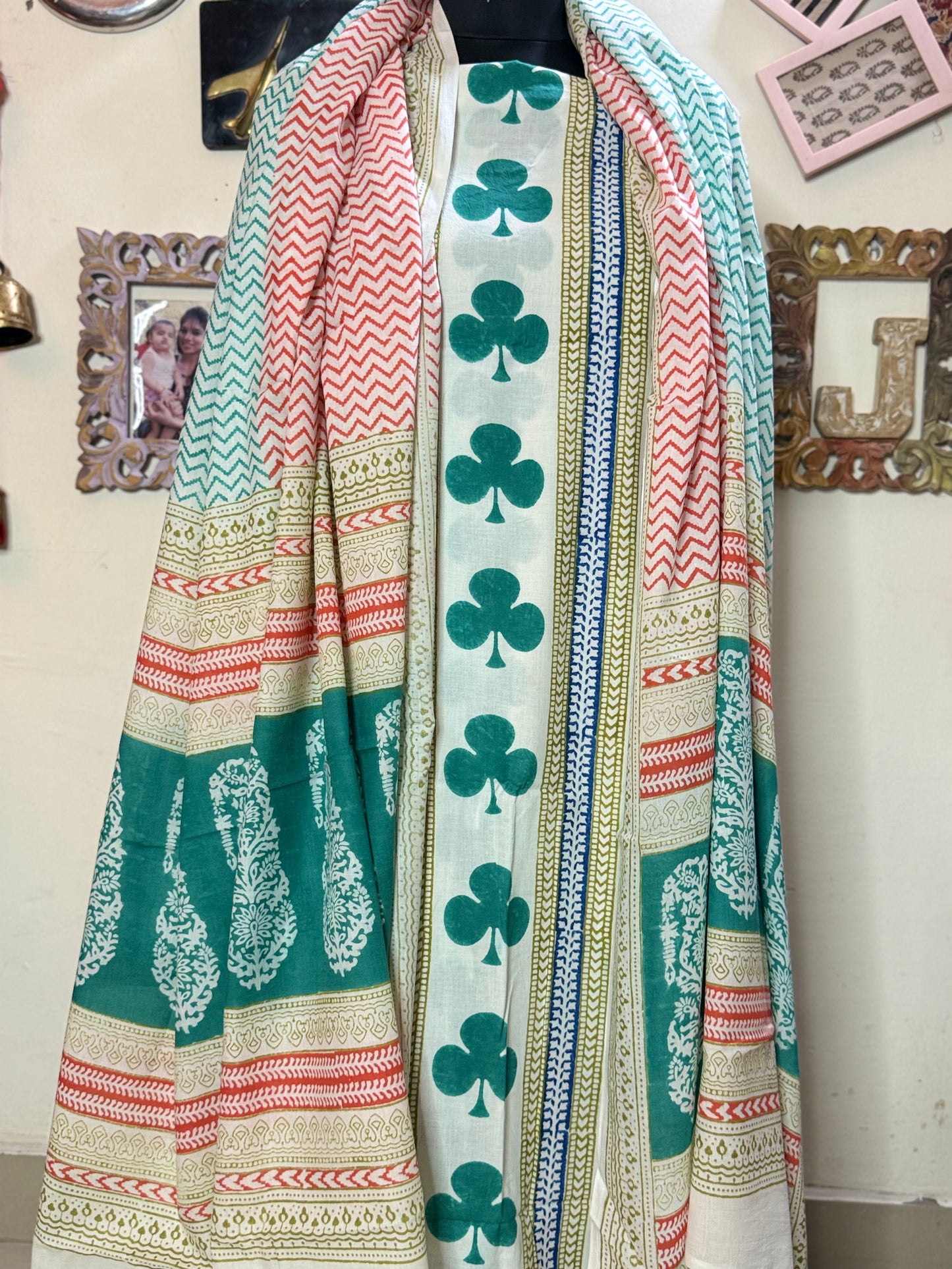 Premium Mul Cotton Special Bagh Full Suit Set