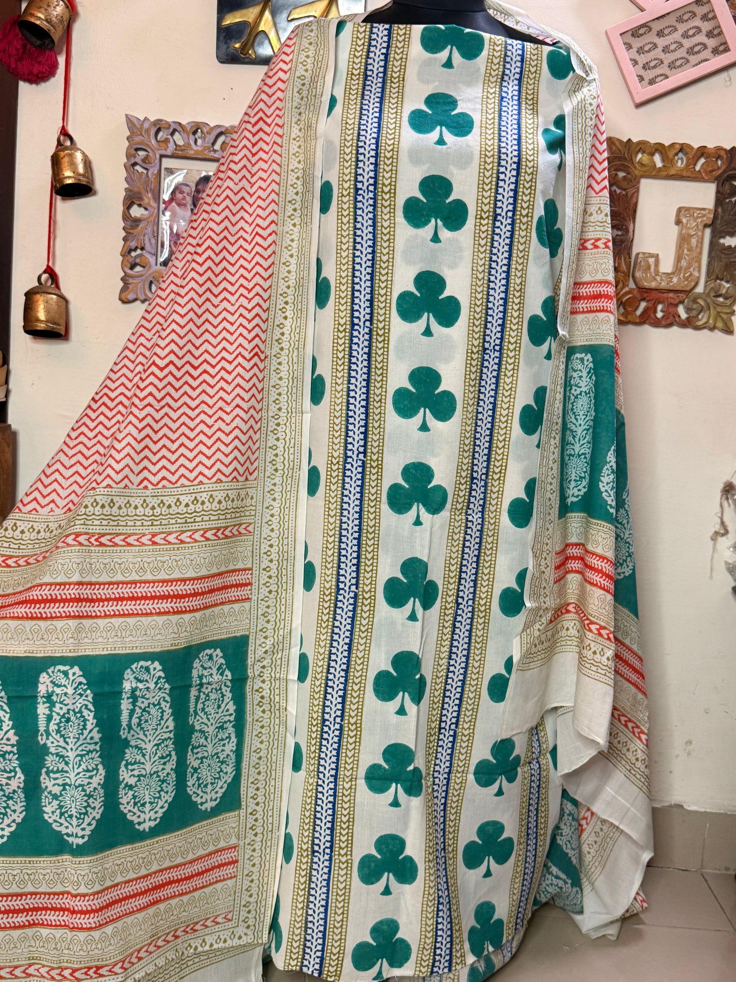 Premium Mul Cotton Special Bagh Full Suit Set