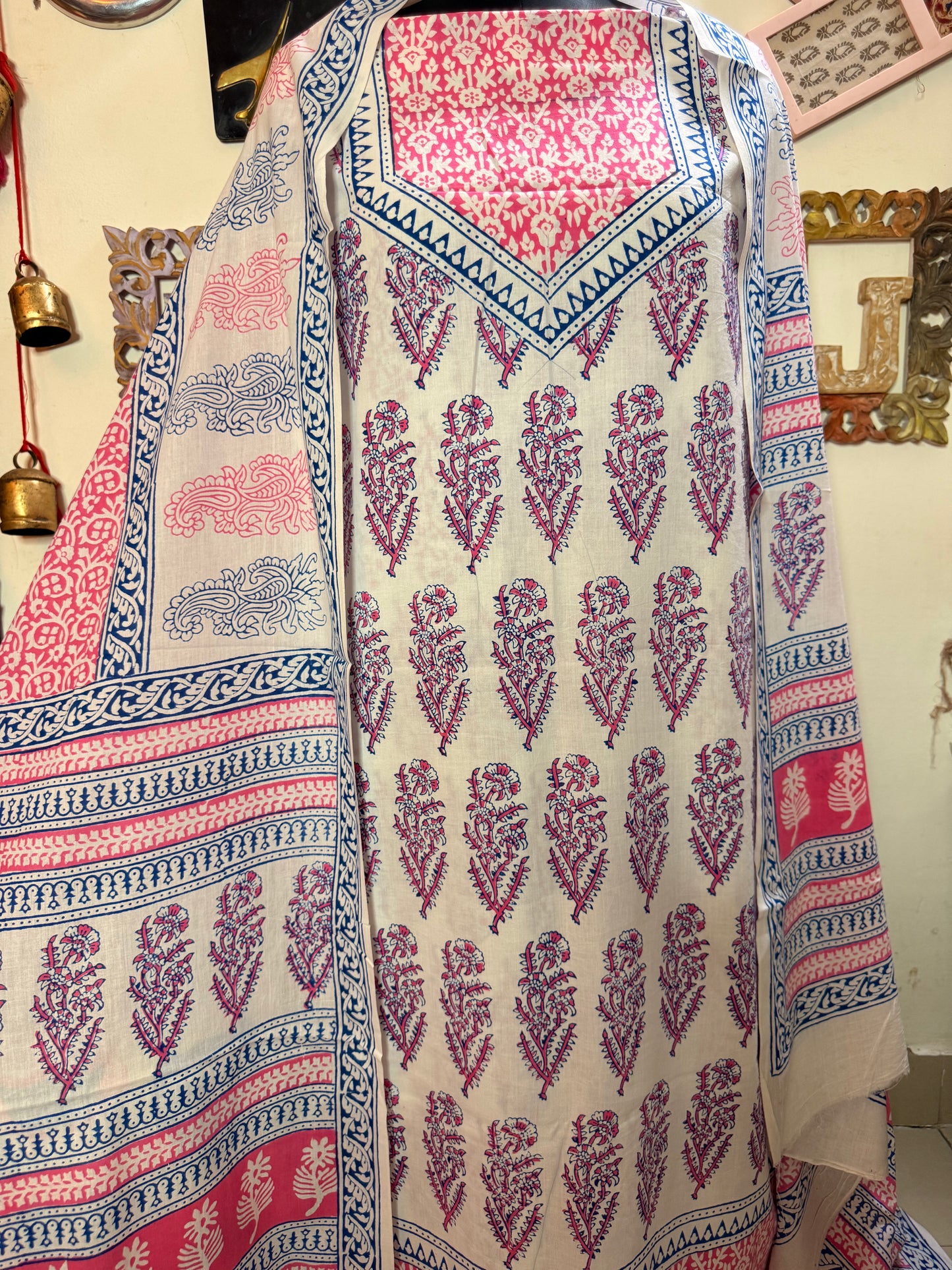 Premium Mul Cotton Special Bagh Full Suit Set