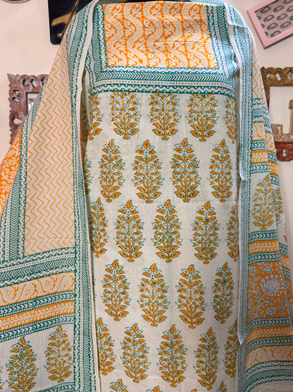 Premium Mul Cotton Special Bagh Full Suit Set