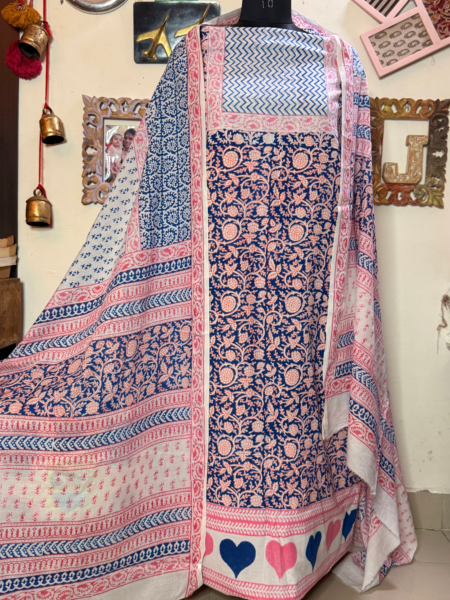 Premium Mul Cotton Special Bagh Full Suit Set