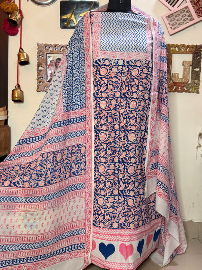 Premium Mul Cotton Special Bagh Full Suit Set