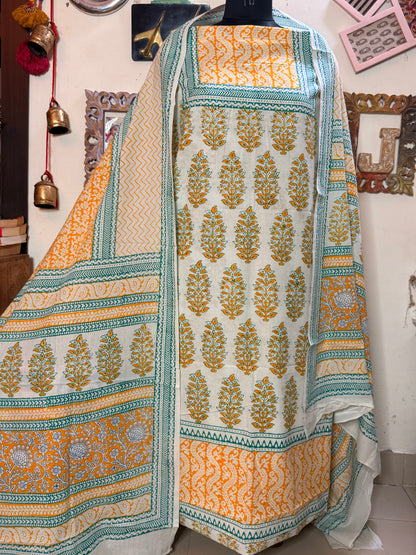 Premium Mul Cotton Special Bagh Full Suit Set