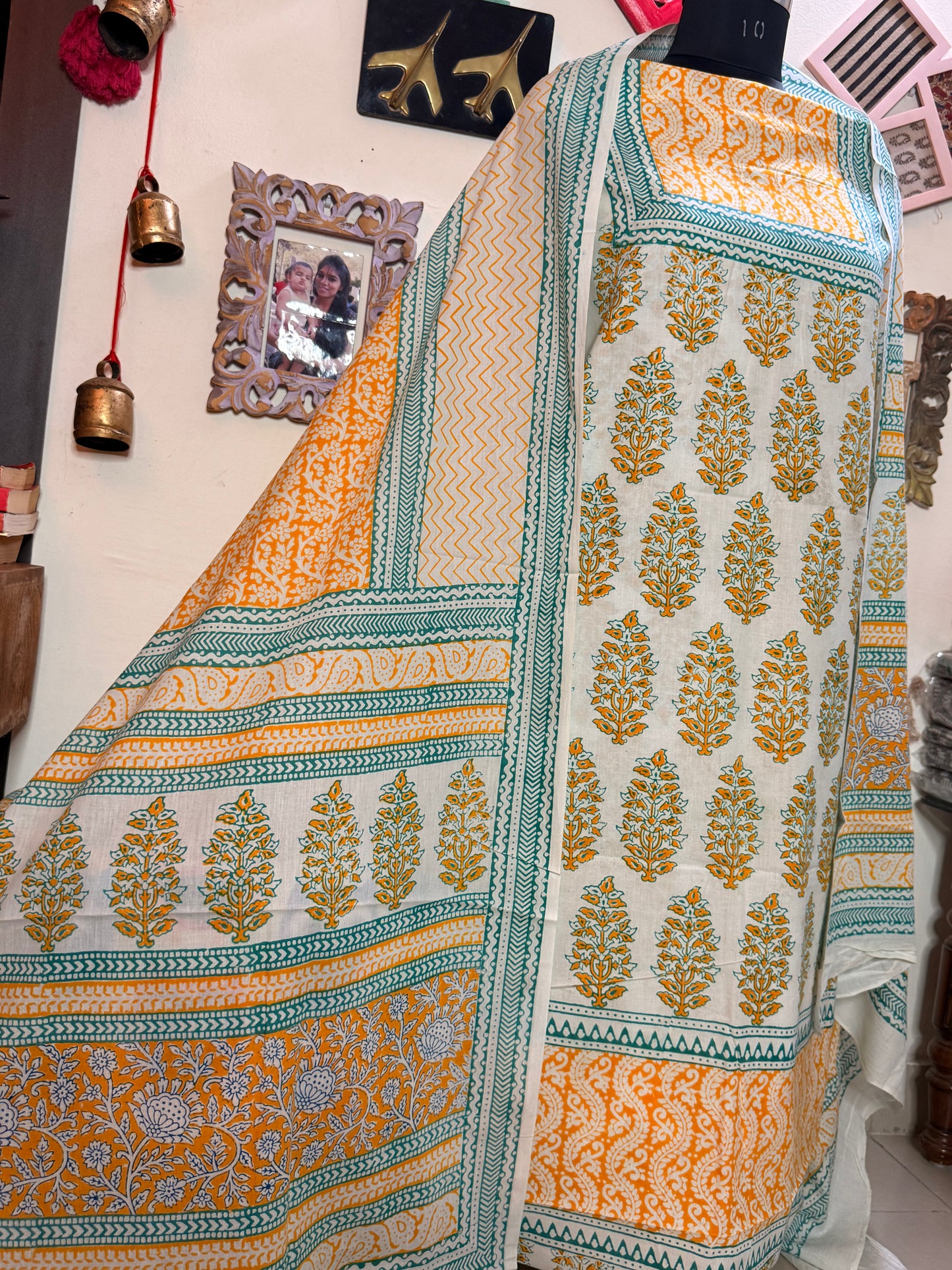 Premium Mul Cotton Special Bagh Full Suit Set