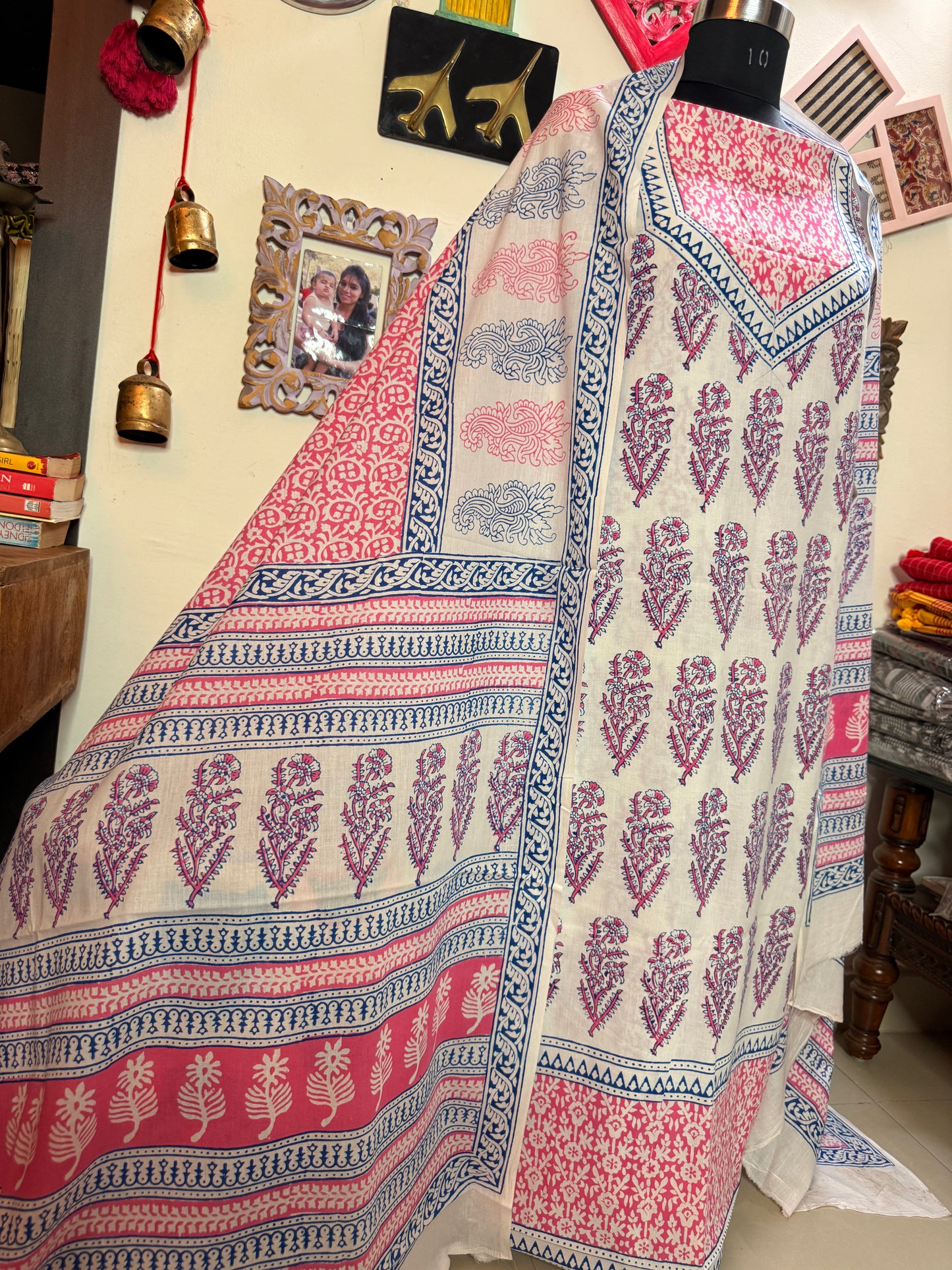 Premium Mul Cotton Special Bagh Full Suit Set