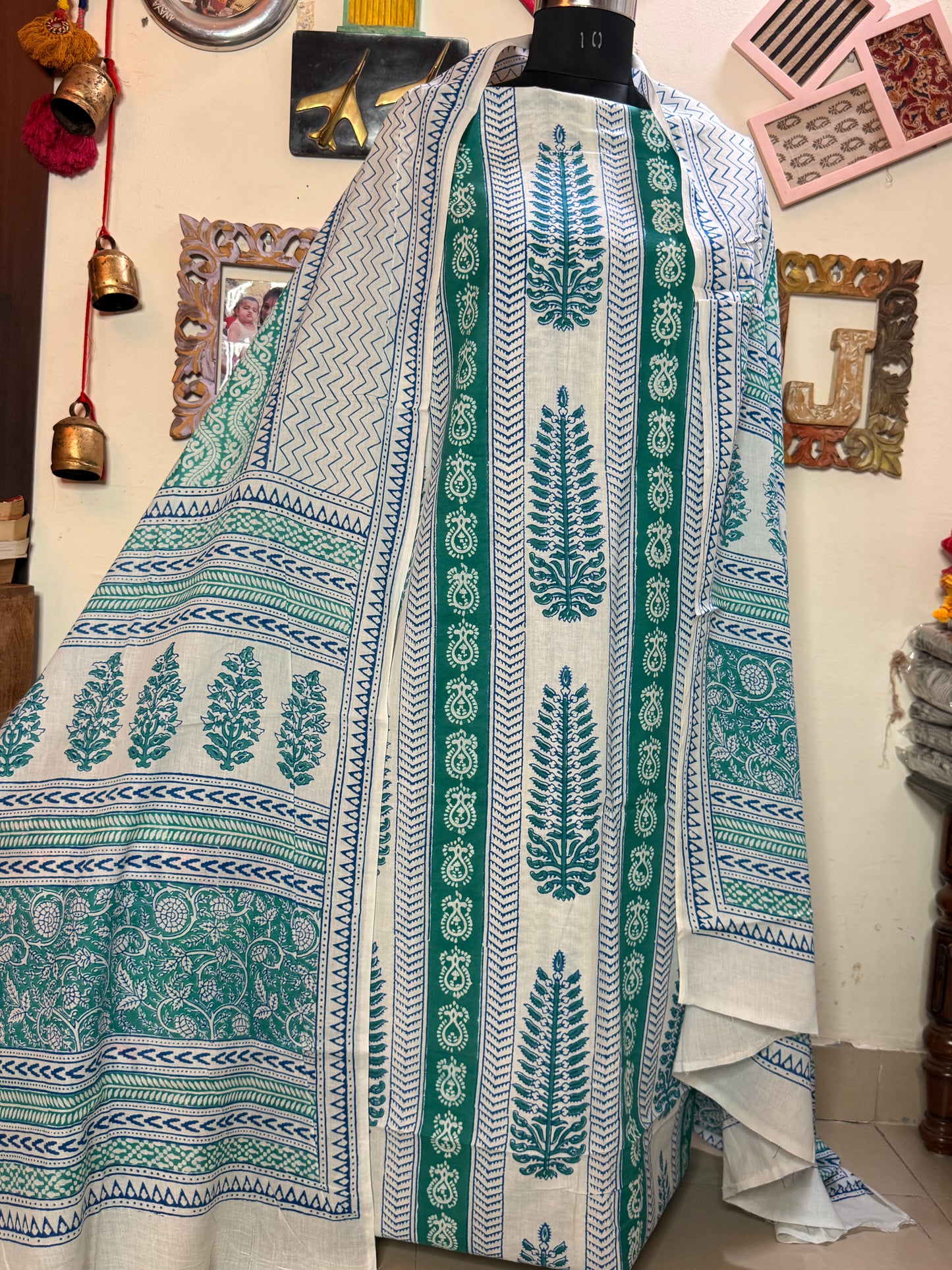 Premium Mul Cotton Special Bagh Full Suit Set