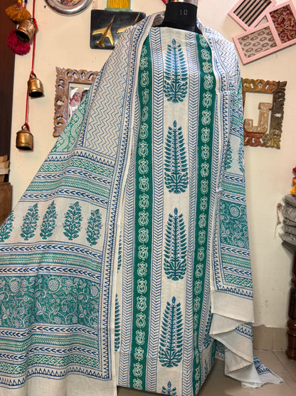 Premium Mul Cotton Special Bagh Full Suit Set