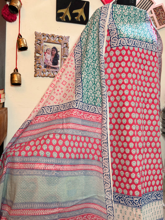 Premium Mul Cotton Special Bagh Full Suit Set