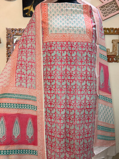 Premium Mul Cotton Special Bagh Full Suit Set