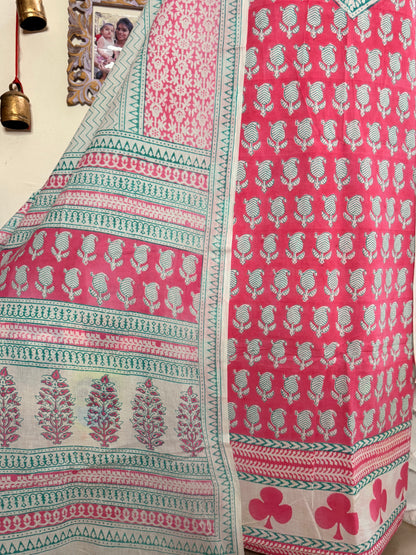 Premium Mul Cotton Special Bagh Full Suit Set