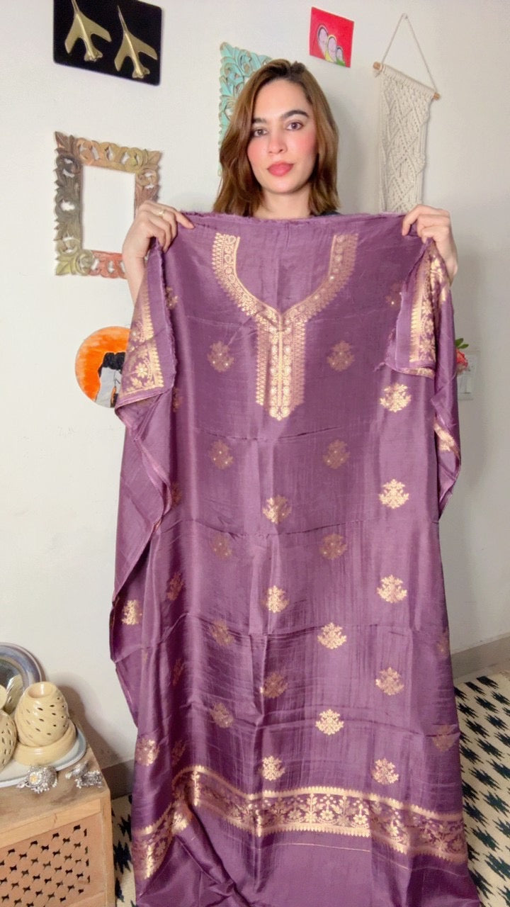 Dola Silk Shirt Dhuppta With Banarasi Weaving!!