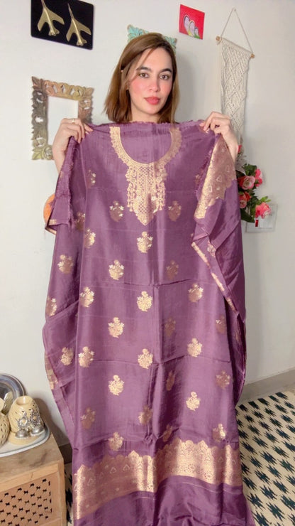 Dola Silk Shirt Dhuppta With Bnarsi Weaving!!