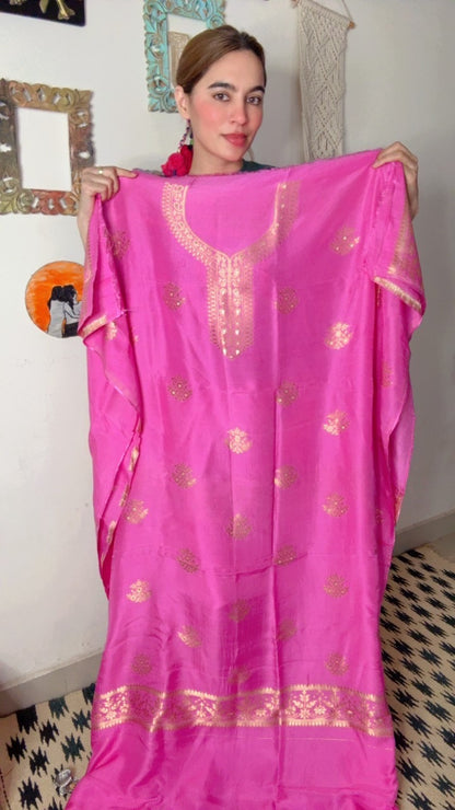 Dola Silk Shirt Dhuppta With Banarasi Weaving!!