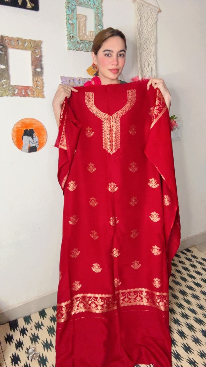 Dola Silk Shirt Dhuppta With Banarasi Weaving!!