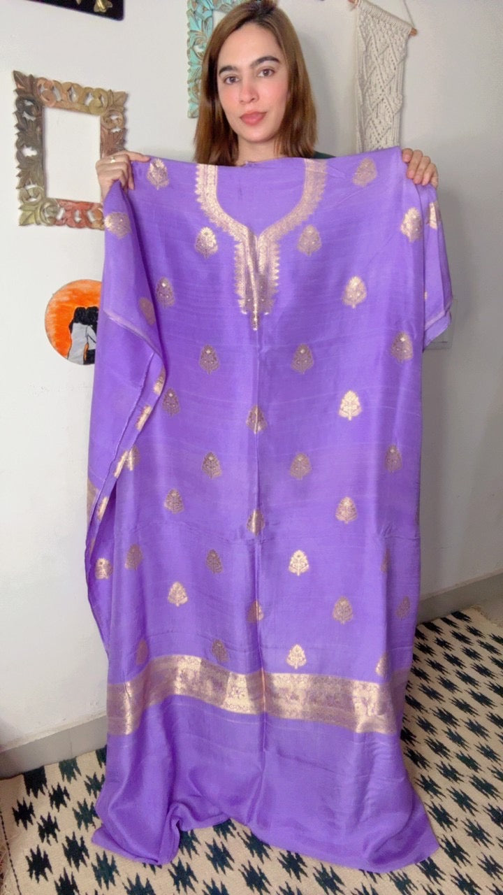 Dola Silk Shirt Dhuppta With Banarasi weaving!!