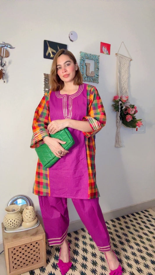 Handloom checks stitch set!!