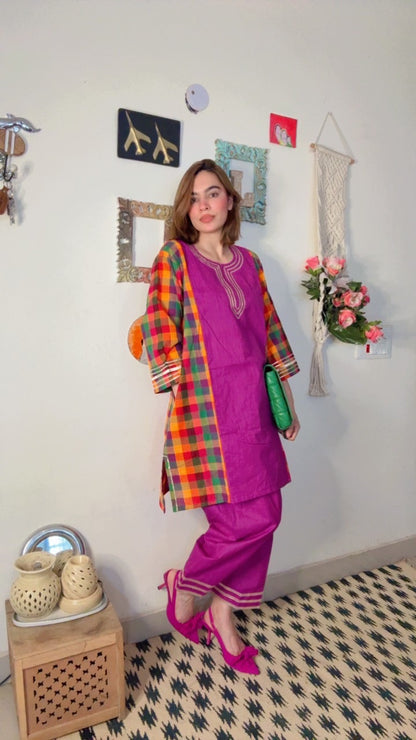 Handloom checks stitch set!!